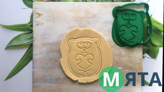 Вырубка + штамп Кот №2