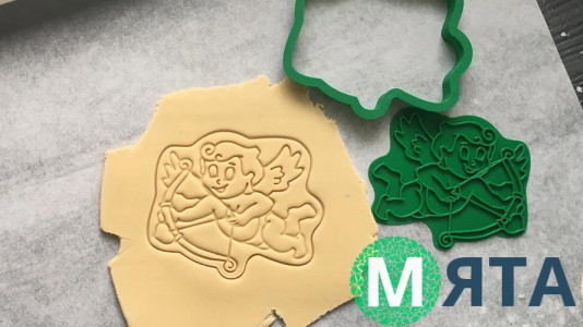 Вырубка + штамп Купидон №1