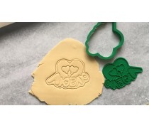 Вырубка + штамп Люблю