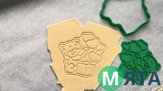 Вырубка + штамп Медведь №1