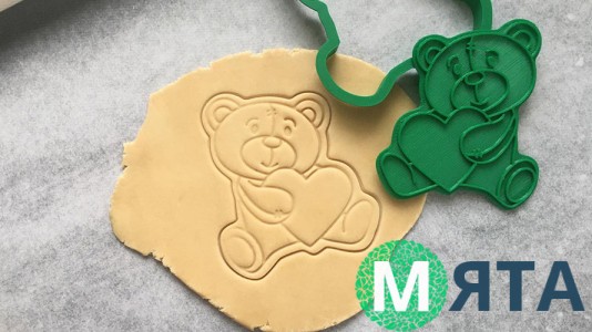 Вырубка + штамп Медведь №3