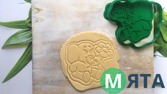 Вырубка + штамп Слоник