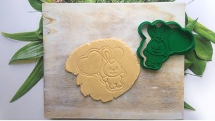 Вырубка + штамп Зайчик №1 Вырубка + штамп Зайчик №1