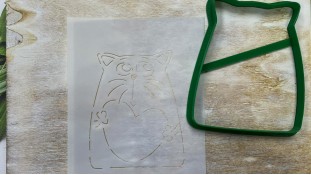 Вырубка + трафарет Кот №4 Вырубка + трафарет Кот №4