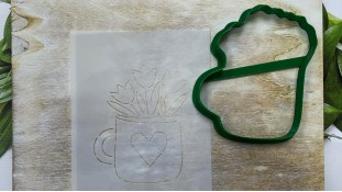 Вырубка + трафарет Цветы №2 Вырубка + трафарет Цветы №2