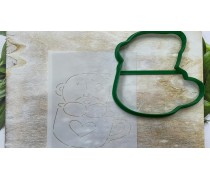 Вырубка + трафарет Медведь №4