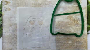 Вырубка + трафарет Кот №5 Вырубка + трафарет Кот №5