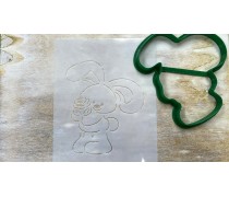 Вырубка + трафарет Зайчик №2