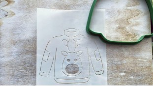 Вырубка + трафарет Свитер