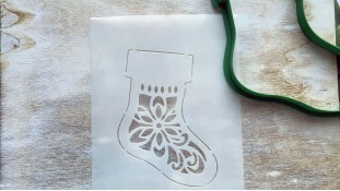 Вырубка + трафарет Носок №2 Вырубка + трафарет Носок №2