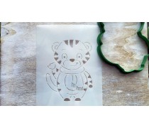 Вырубка + трафарет Тигренок №5