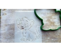 Вырубка + трафарет Симба