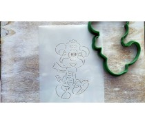 Вырубка + трафарет Тигренок №6