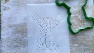 Вырубка + трафарет Тигра