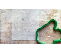 Вырубка + трафарет Зайчик №7