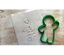 Вырубка + трафарет Пряничный Человечек №3