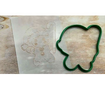 Вырубка + трафарет Пряничный Человечек №5