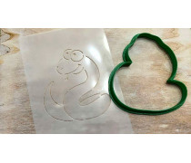 Вырубка + трафарет Змея №4