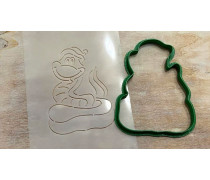 Вырубка + трафарет Змея №5