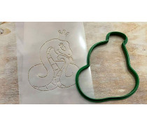 Вырубка + трафарет Змея №6