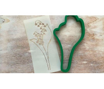 Вырубка + трафарет Ландыш