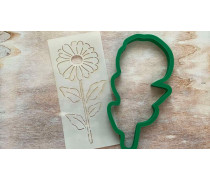 Вырубка + трафарет Гербера