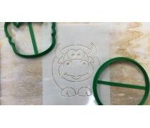 Набор вырубок + трафарет Бычок 3d