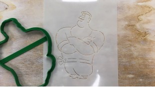 Вырубка + трафарет Козак №1