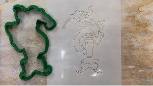 Вырубка + трафарет Козак №3