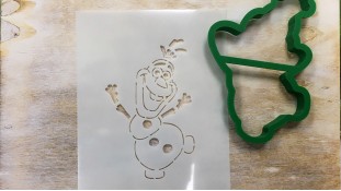 Вырубка + трафарет Олаф Вырубка + трафарет Олаф