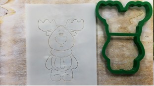 Вырубка + трафарет Олень №3 Вырубка + трафарет Олень №3