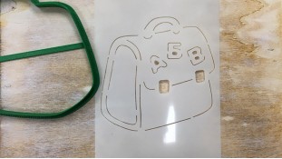 Вырубка + трафарет Портфель