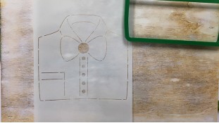 Вырубка + трафарет Рубашка
