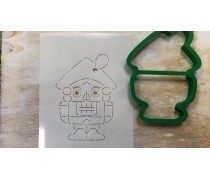 Вырубка + трафарет Щелкунчик