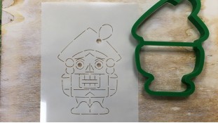 Вырубка + трафарет Щелкунчик