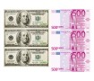 Картинка Долари та євро (6 купюр)