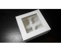 Коробка на 4 капкейки з віконцем