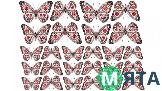 Їстівна картинка Метелики вишивка №27
