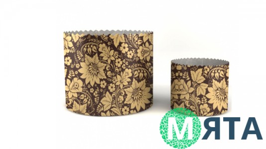 Паперові форми для паски Квіти, 70х85 мм