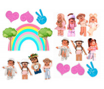 Їстівна картинка Roblox Дівчатка 2 (Роблокс)