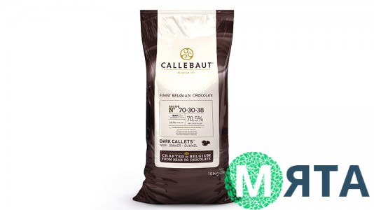 Шоколад чорний Callebaut 70-30-38. 70,5%, 400 грам