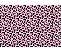 Їстівна картинка Рожевий Леопард фон