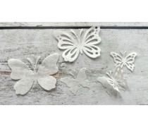 Метелики з вафельного паперу №2, 6 шт