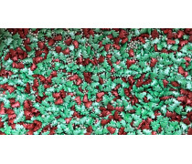 Цукрове посипання Ялинки перламутрові, Червоні/Зелені