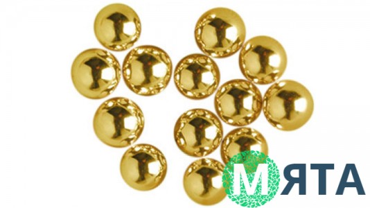 Цукрові кульки, золоті 2-7 мм