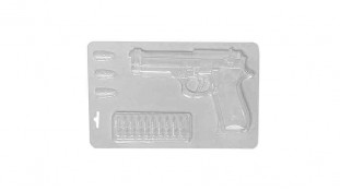 Форма для шоколаду Пістолет із патронами