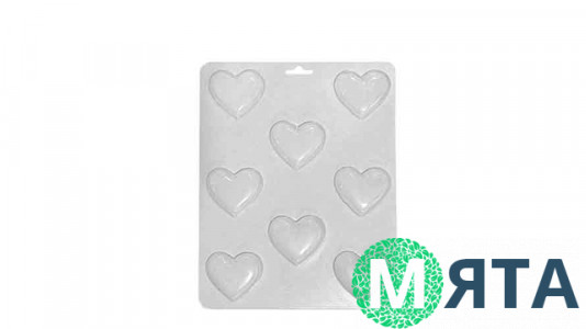Форма для шоколаду Серця, 8 шт