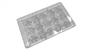 Полікарбонатна форма для цукерок Квіточки, 15 шт Полікарбонатна форма для цукерок Квіточки, 15 шт