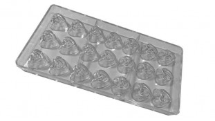 Полікарбонатна форма для цукерок Серце в серці, 35 шт Полікарбонатна форма для цукерок Серце в серці, 35 шт