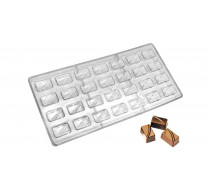 Полікарбонатна форма для цукерок Прямокутник Праліне, 28 шт